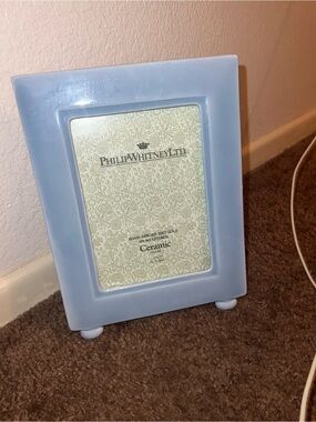Philip Whitney Ltd. Pale Blue Ceramic Picture Frame